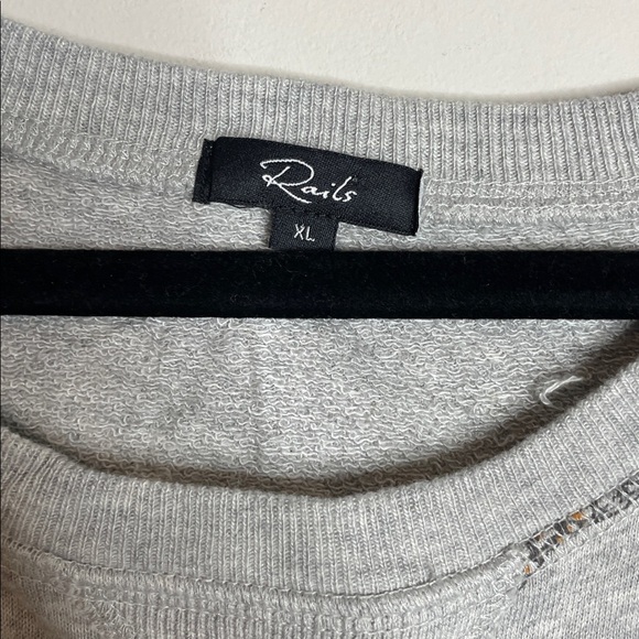 Rails | Women’s Theo Sweatshirt in Heather Grey Jaguar Print Size XL - Picture 3 of 6